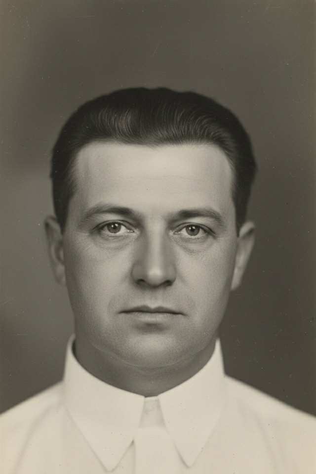 De foto is geretoucheerd vanuit een verkregen oude foto die nog in het bezit was van zijn kleinzoon Donne Eugene Piere van Abkoude, die onlangs is overleden maar toch de geretoucheerde foto heeft bekeken en er emotioneel zijn goedkeuring heeft gegeven over de gelijkenis.