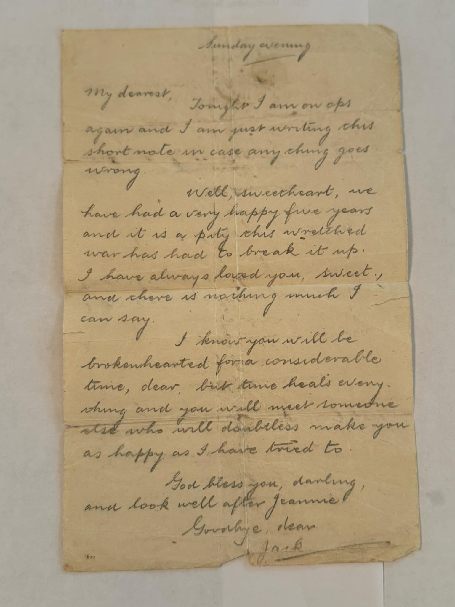 Afscheidsbrief Jack