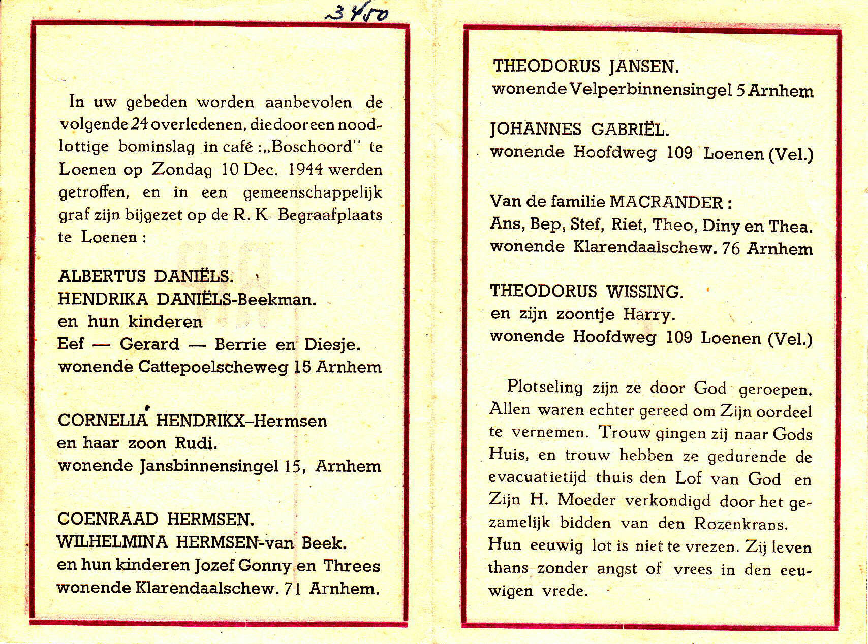 Bidprentje Loenen 2 historisch Centrum Limburg Heerlen