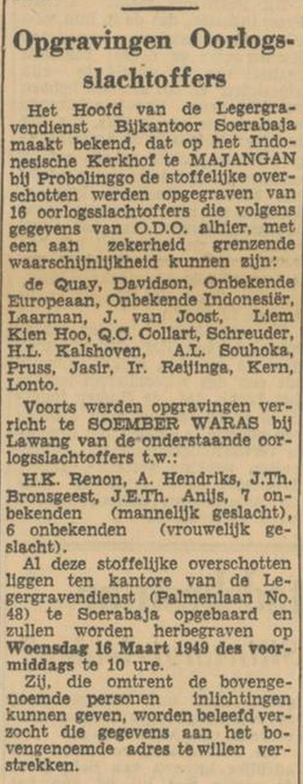Delpher Nieuwe Courant 4 maart 1949