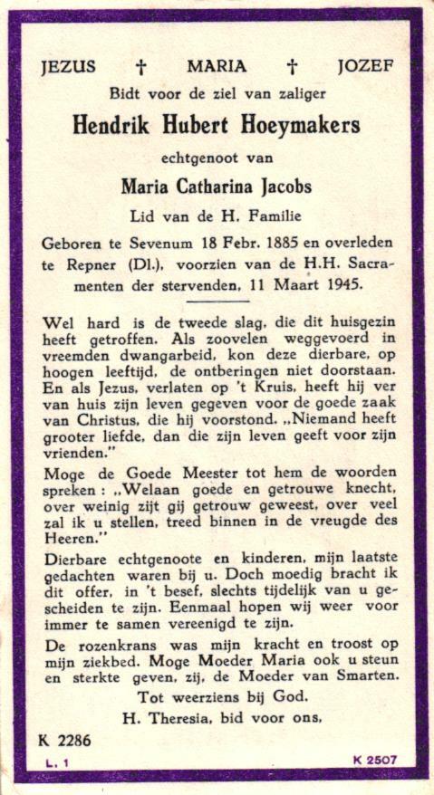 Hoeymakers Hendrik Hubert 001