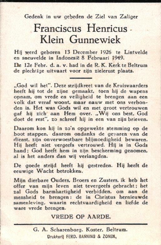 Klein Gunnewiek Franciscus Henricus 001