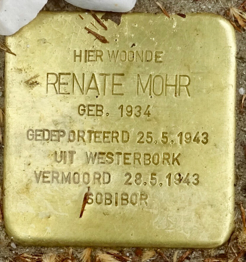 Stolpersteine Gouda Burgvlietkade79 Renate Mohr by Gouwenaar CC Zero