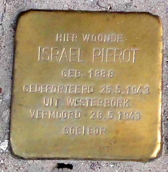 Stolpersteine Gouda Fluwelensingel 64 Israel Pierot by Gouwenaar CC Zer