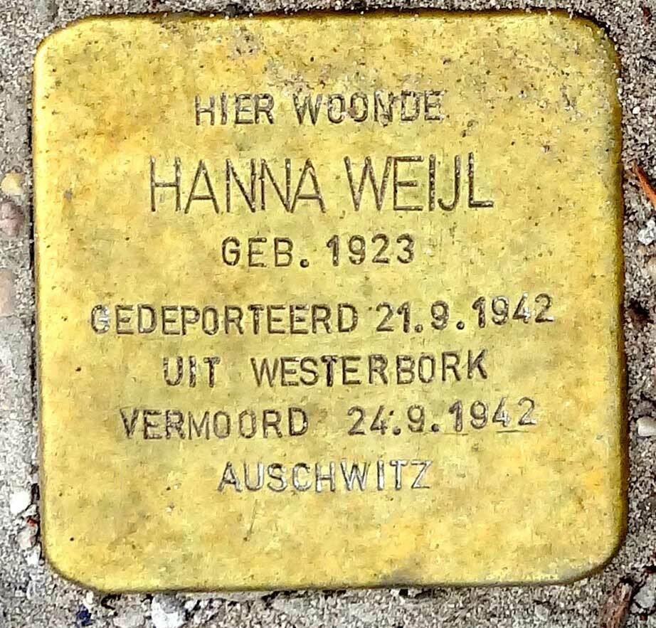 Stolpersteine Gouda Krugerlaan68 Hanna Weijl by Gouwenaar Cc zero